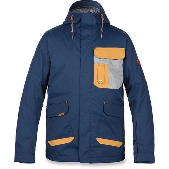 Dakine Artillery Snowboard Jacket Mens Sz Large Midnight Blue Buckskin NWOT - Picture 1 of 15